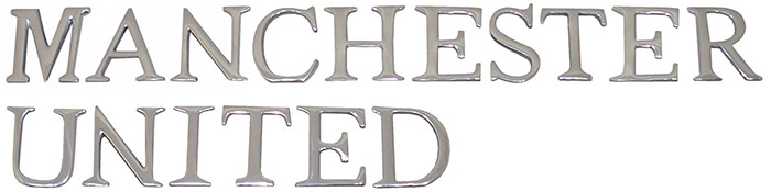 Aluminium Manchester United Letters